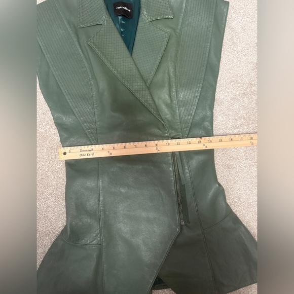 Retrofete - Jessica Leather Mini Dress - Army Green - size Small - Gorgeous Cond - Picture 11 of 16